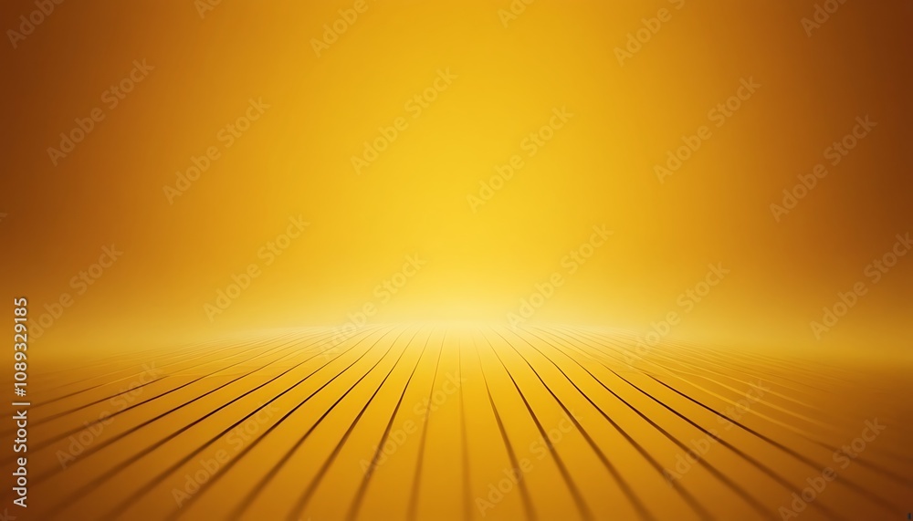 Wall mural empty orange green studio room, used as background for display your products yellow and orange empty
