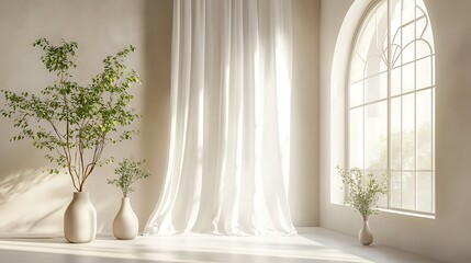 Elegant and Cozy Modern Bedroom Interior Design with Stylish Decor, mockup, poster and Background