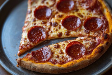 Delicious Pizza on Table Close Up