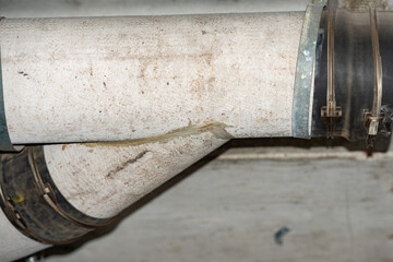 Asbestos transite pipe use for gas  line in buildingd