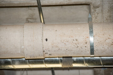 Asbestos transite pipe use for gas  line in buildingd