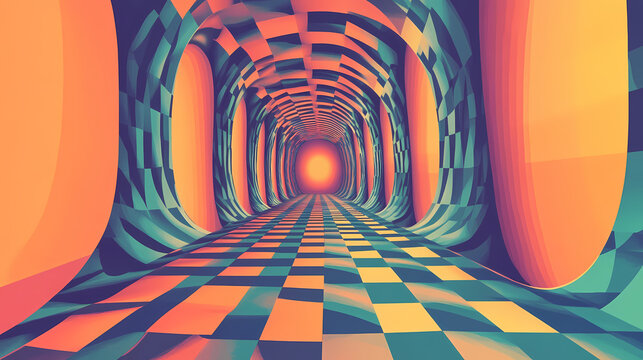 A pixel art illustration of a pixelated optical illusion, challenging the mind and perception with its playful pixelated trickery. Intriguing Optical Illusions. Illustration