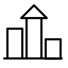 Graph Icon in trendy flat style isolated on white background. Chart bar symbol for your web site design, logo, app, UI. Vector illustration