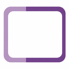 Purple and lavender rounded square frame with empty space inside, perfect for text or images.