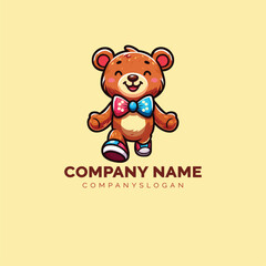 bear logo design, vector illustration 