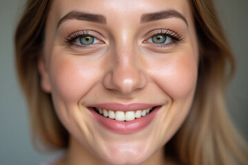 Fototapeta premium close-up portrait of a beautiful smiling woman