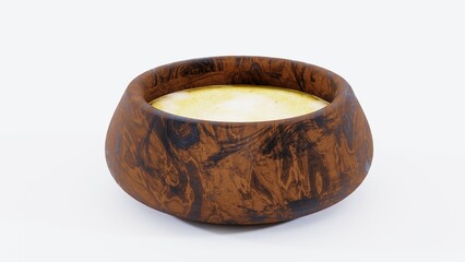 Elegant Wooden Soup Bowl for Rustic Dining and Kitchen Decor | Ideal for Serving Hot Soups, Stews, and Unique Tableware Presentations
