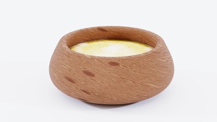 Elegant Wooden Soup Bowl for Rustic Dining and Kitchen Decor | Ideal for Serving Hot Soups, Stews, and Unique Tableware Presentations