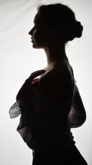 frau, schönheit, leitbild, silhouette, gestalten, körper, black, akt, atelier, person, haar, frau, bekleidung, leute, gesicht, profil, elegant, schwangerschaft, glamour, 1, dark, sinnlichkeit, brust, 