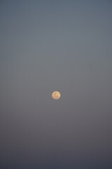 Night sky moon observation outdoor landscape astrophotography serene environment wide viewpoint celestial beauty