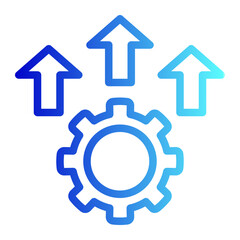 Productivity icon line vector illustration