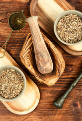 Medicinal root of elecampane.