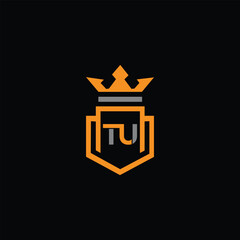  Initial TU LOGO royal luxury KING logo template Vector