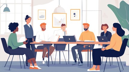 Teamwork Makes the Dream Work: Diverse Team Brainstorming in Modern Office