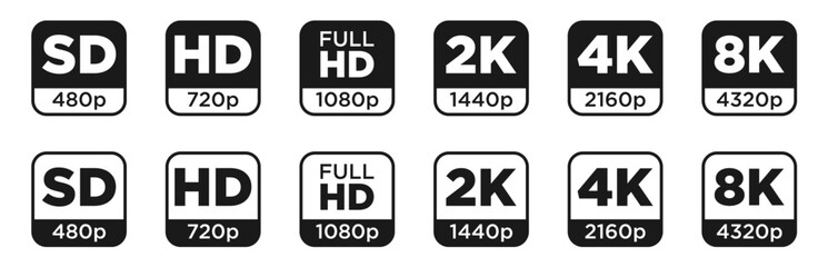 video resolution label