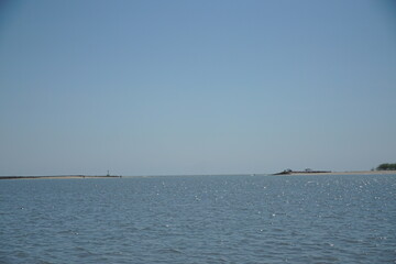 Tranquil seascape coastal area nature photography serene environment wide angle view peaceful concept for relaxation