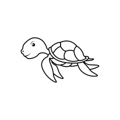 turtle line icon