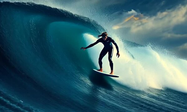 surfer in action