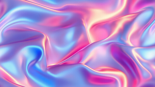 Pearl and iridiscent liquid silk fabric material