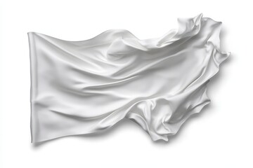 a flowing white fabric waving in the air