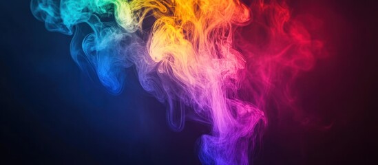 Obraz premium Colorful smoke swirls create an abstract, vibrant visual effect.