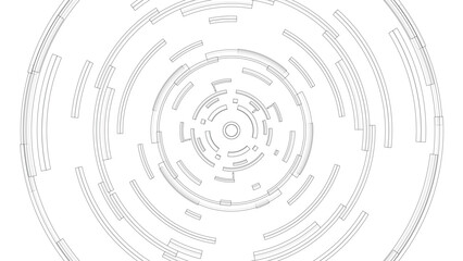 3D circular pattern. Style wireframe model