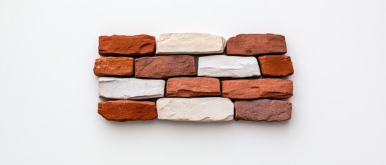 Obraz premium a collection of textured bricks in earthy tones for design and construction
