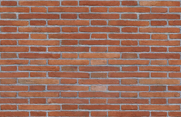 Red old brick wall texture. Seamless pattern. Texture for background or realistic rendering.	