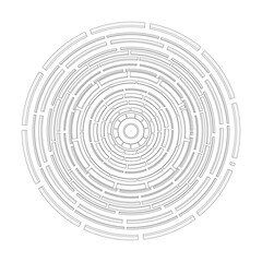 3D circular pattern. Style wireframe model