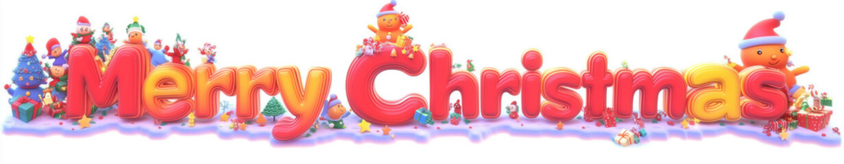 Whimsical Merry Christmas banner