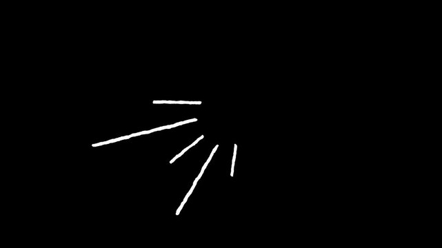 Doodle lines sparkles and rays. Hand drawn explosion line confetti.arrow doodle line