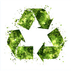 recycling logo, white background