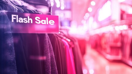 A dynamic flash sale banner grabs attention for clothing and electronics, boosting urgency