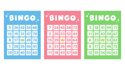 かわいいビンゴカードのイラスト素材