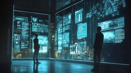 Subordinates Aligning with Company Goals in High Tech Office Environment