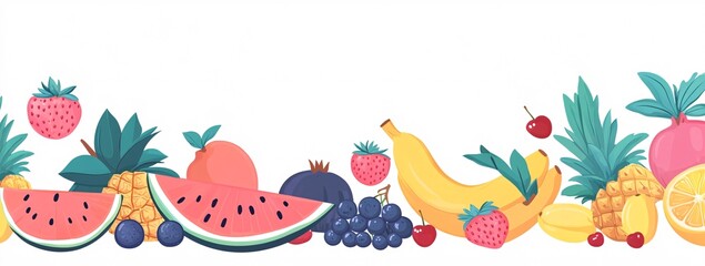 Fototapeta premium Fruit pattern picture frame