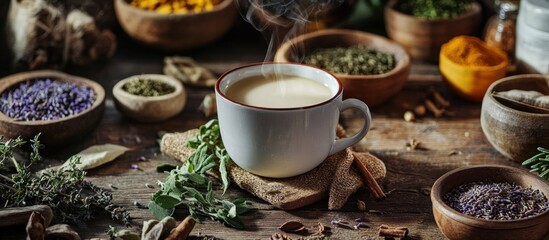 Fototapeta premium Herbal Tea: Aromatic Blend of Nature's Goodness