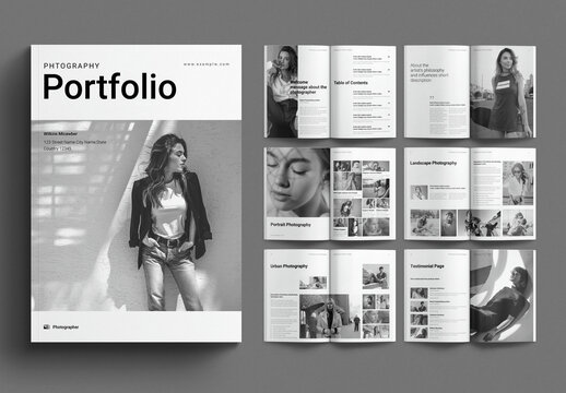 Photography Portfolio Template Design Layout