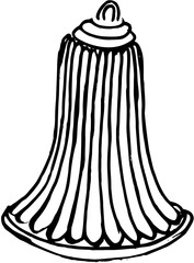 bells. Hand drawn vector sketch illustration