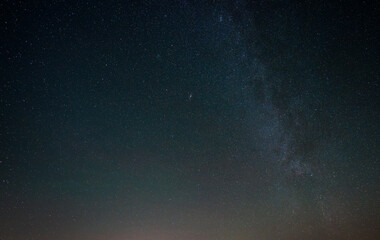 Starry sky over Dolomites, background.