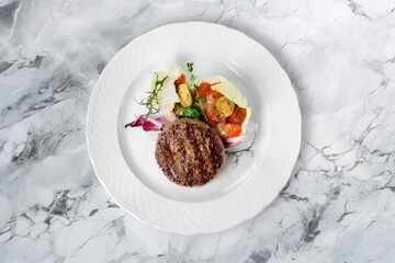 Fresh tasty meat dish on plate