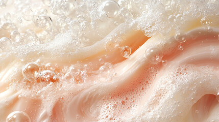 Obraz premium Bright Soap Foam in Vivid Colors Texture with bubbles and frothy details create an interesting abstract pattern