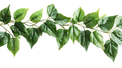 Fototapeta premium Set of tropical leaves isolated on white background. Tropical leaves exotic foliage.