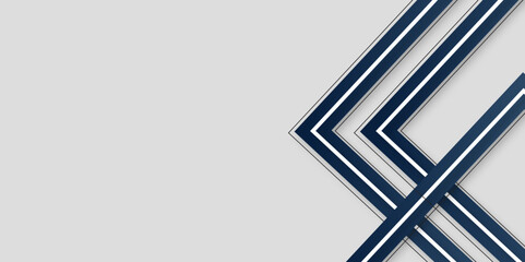 modern white and blue triangle gradient trendy background. multiple gray paper overlap on the gray background with silver color rectangle pattern on banner with shadow. vector illustration Minimalist.