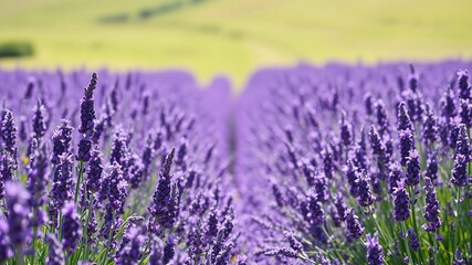 Fototapeta premium Lavender field with sunlight filtering through, nature, sunlight, dappled shade