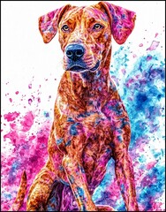 Vibrant Dog Mural