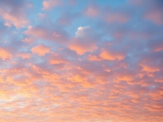 Obraz premium Mysterious Cloudy Skies with Blues and Oranges, dreamy quality, surreal landscape