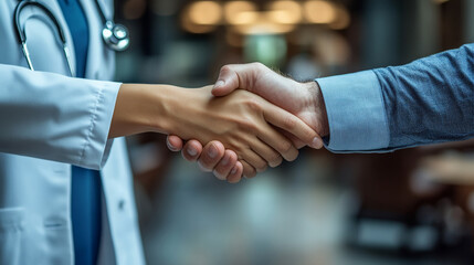 Handshake Between Patient and Doctor