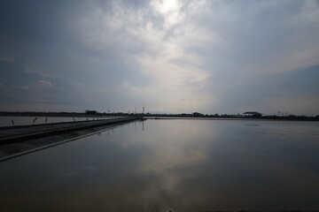 Tranquil water reflection rural landscape photography serene environment wide view nature's calmness