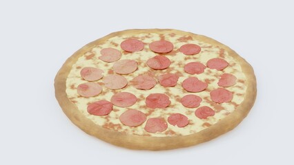 Whole Pizza with Toppings | Perfect for Food Photography, Restaurant Menus, and Culinary Branding | Ideal for Italian Cuisine and Gourmet Pizza Lovers